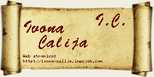 Ivona Čalija vizit kartica